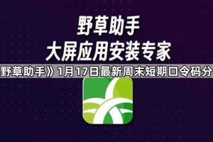 《野草助手》1月17日最新周末短期口令码分享